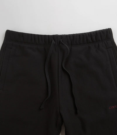 Carhartt American Script Sweat Shorts in Black
