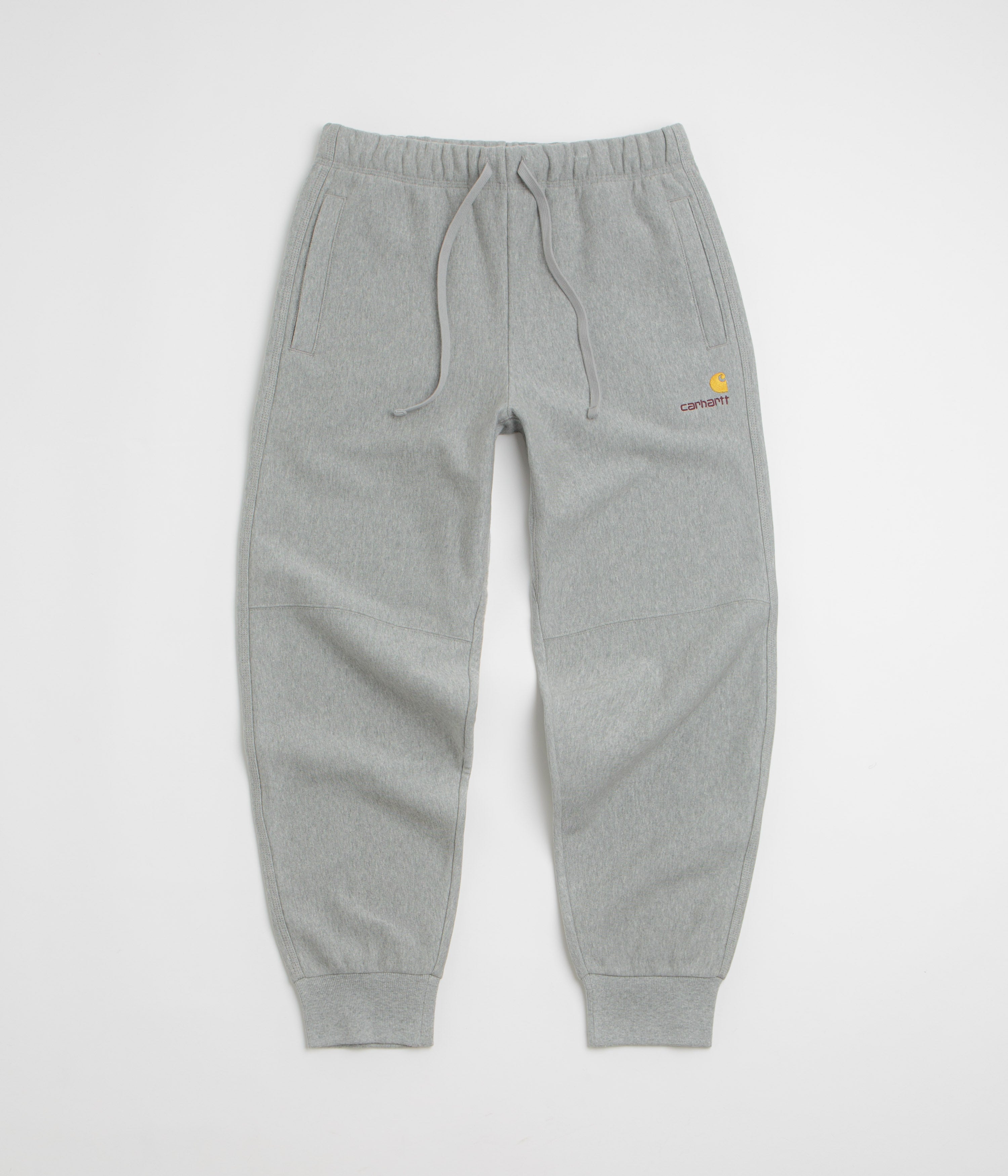 Carhartt American Script Sweatpants in Grey Heather