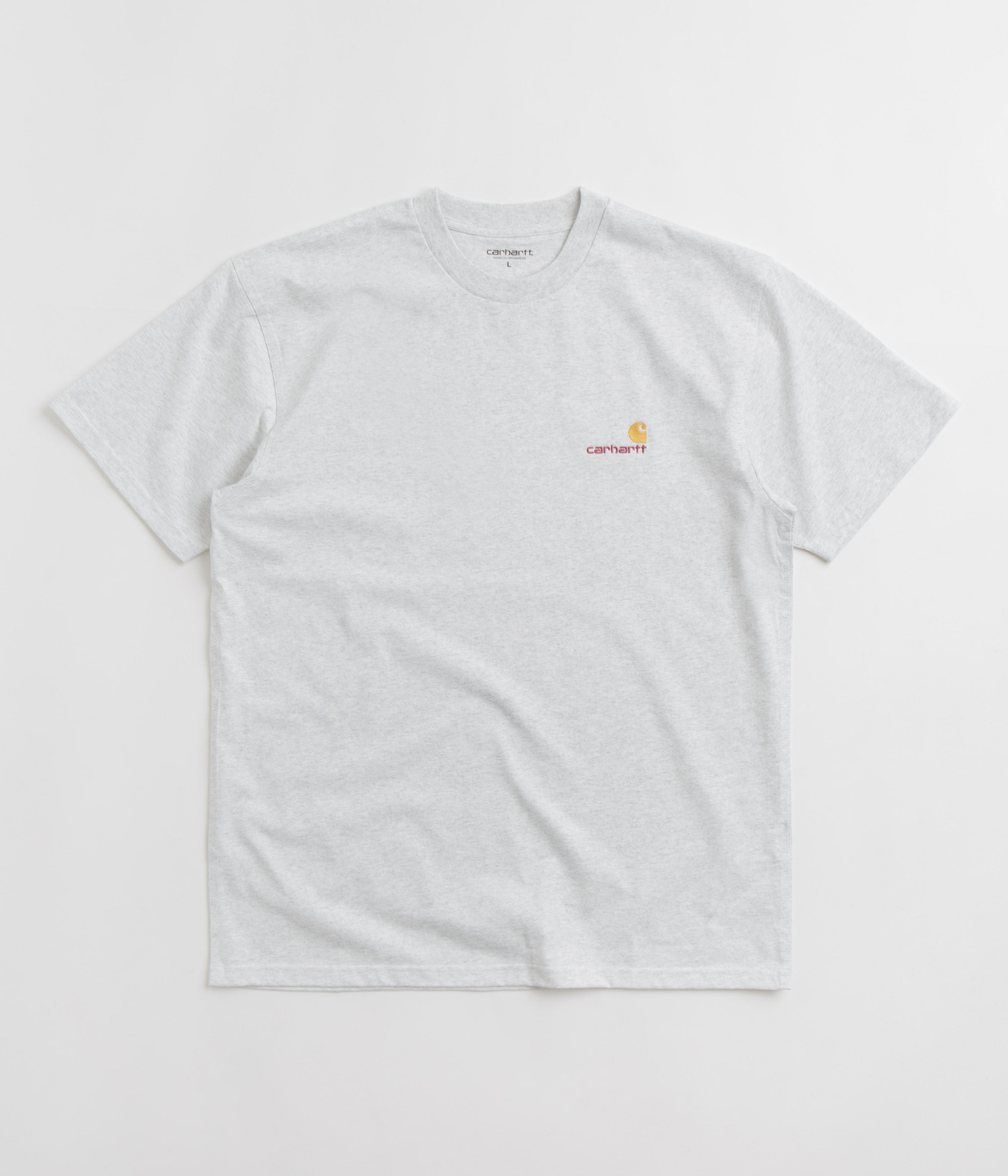 Carhartt American Script T-Shirt in Ash Heather