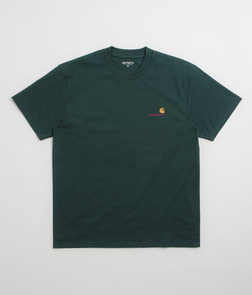Carhartt American Script T-Shirt - Dark Fir