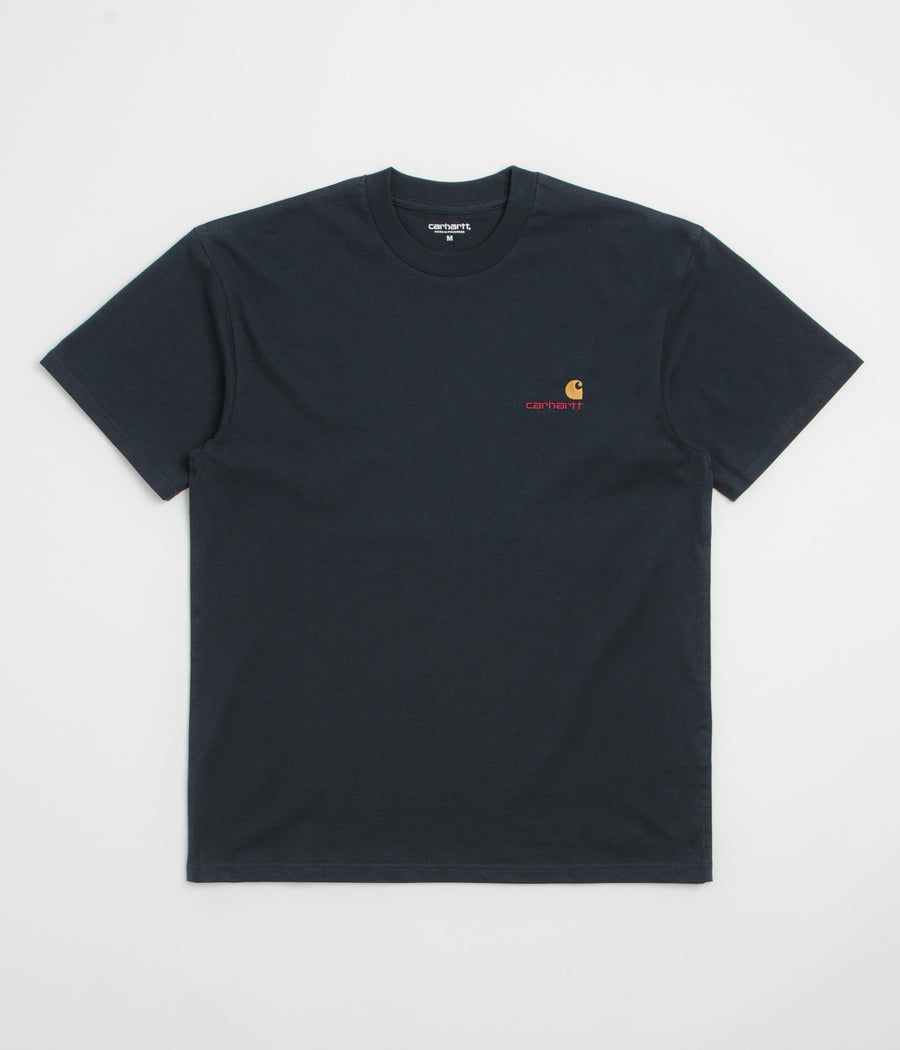 Carhartt American Script T-Shirt in Deep Night