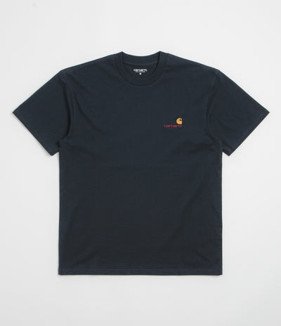 Carhartt American Script T-Shirt in Deep Night