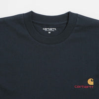 Carhartt American Script T-Shirt in Deep Night thumbnail