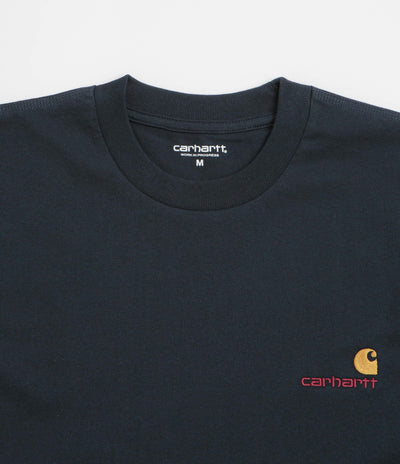 Carhartt American Script T-Shirt in Deep Night