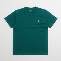 Carhartt American Script T-Shirt in Malachite thumbnail