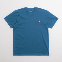 Carhartt American Script T-Shirt in Sodalite thumbnail