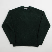 Carhartt Anglistic Knit Crewneck Sweatshirt - Speckled Dark Scarab thumbnail
