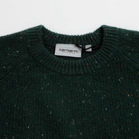 Carhartt Anglistic Knit Crewneck Sweatshirt - Speckled Dark Scarab thumbnail