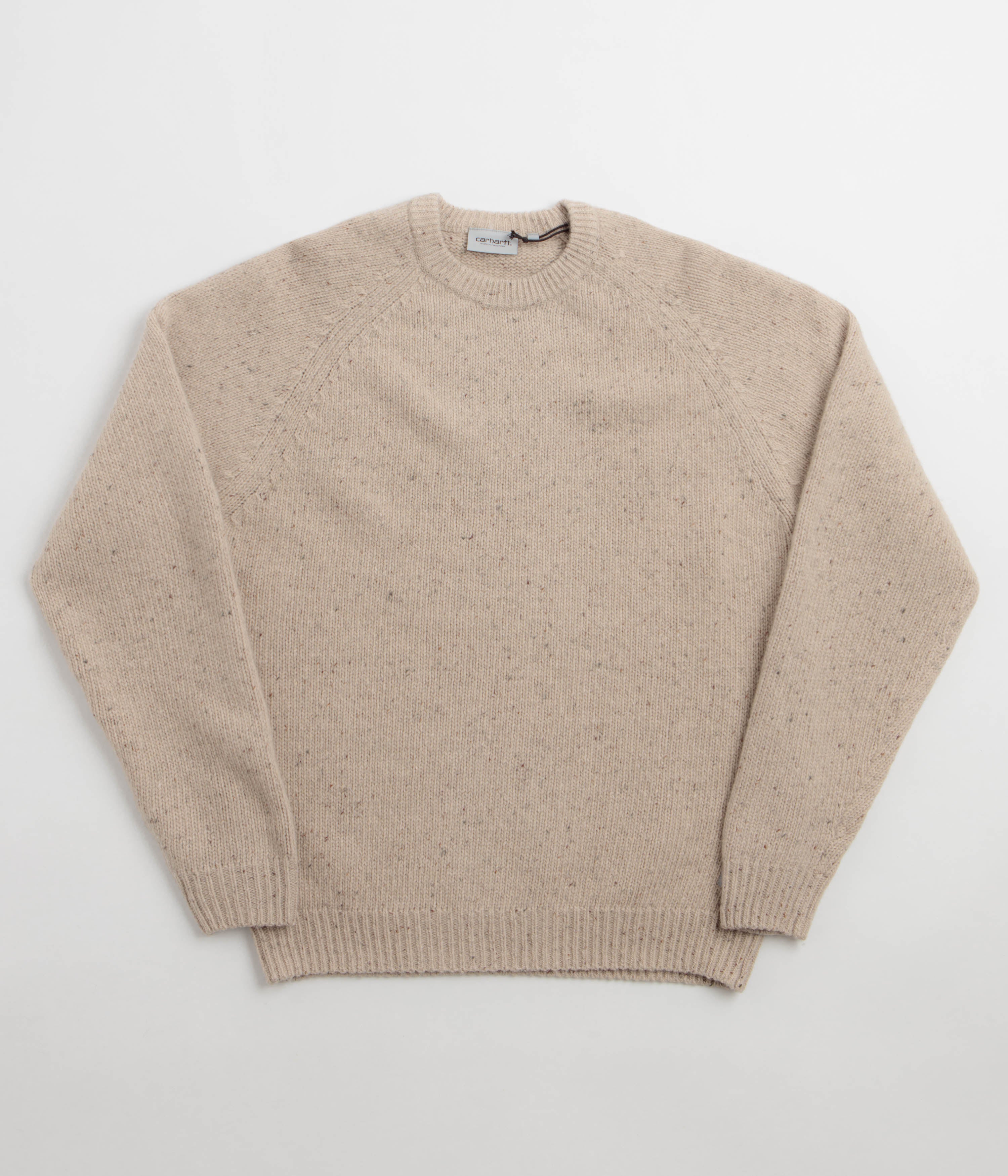 Carhartt Anglistic Knit Crewneck Sweatshirt - Speckled Fleur de Sel