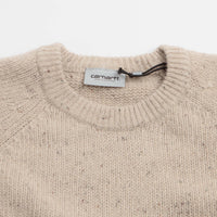 Carhartt Anglistic Knit Crewneck Sweatshirt - Speckled Fleur de Sel thumbnail