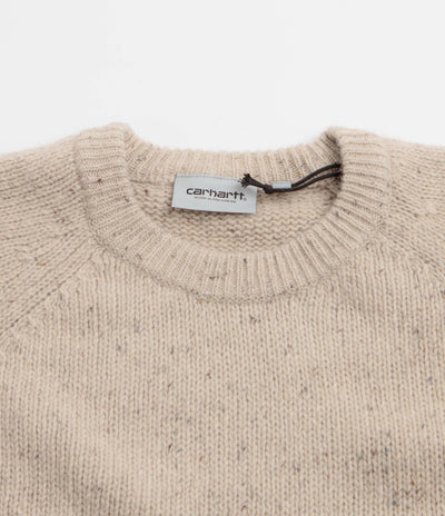 Carhartt Anglistic Knit Crewneck Sweatshirt - Speckled Fleur de Sel