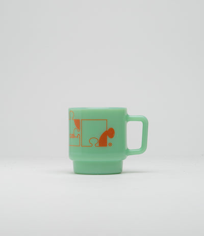 Carhartt Assemble Glass Mug in Jade and Carhartt Orange