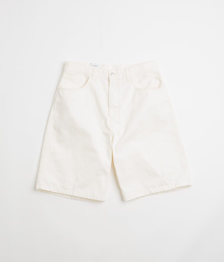 Carhartt Brandon Shorts in White Rinsed