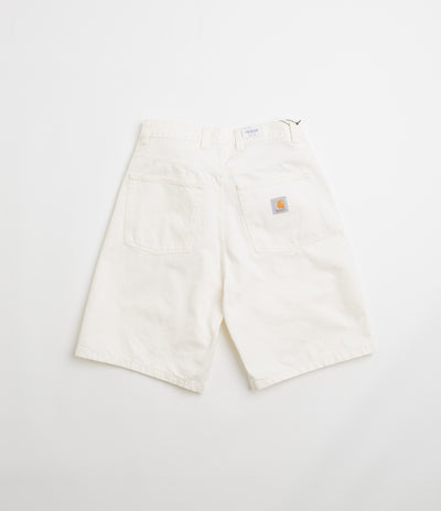 Carhartt Brandon Shorts in White Rinsed