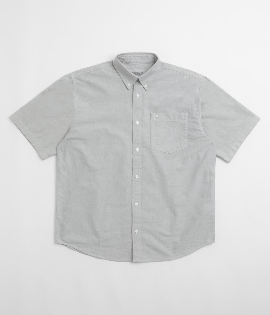 Carhartt Braxton Short Sleeve Shirt in Graphite and Wax