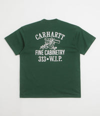 Carhartt Cabinetry T-Shirt in Conifer and White
