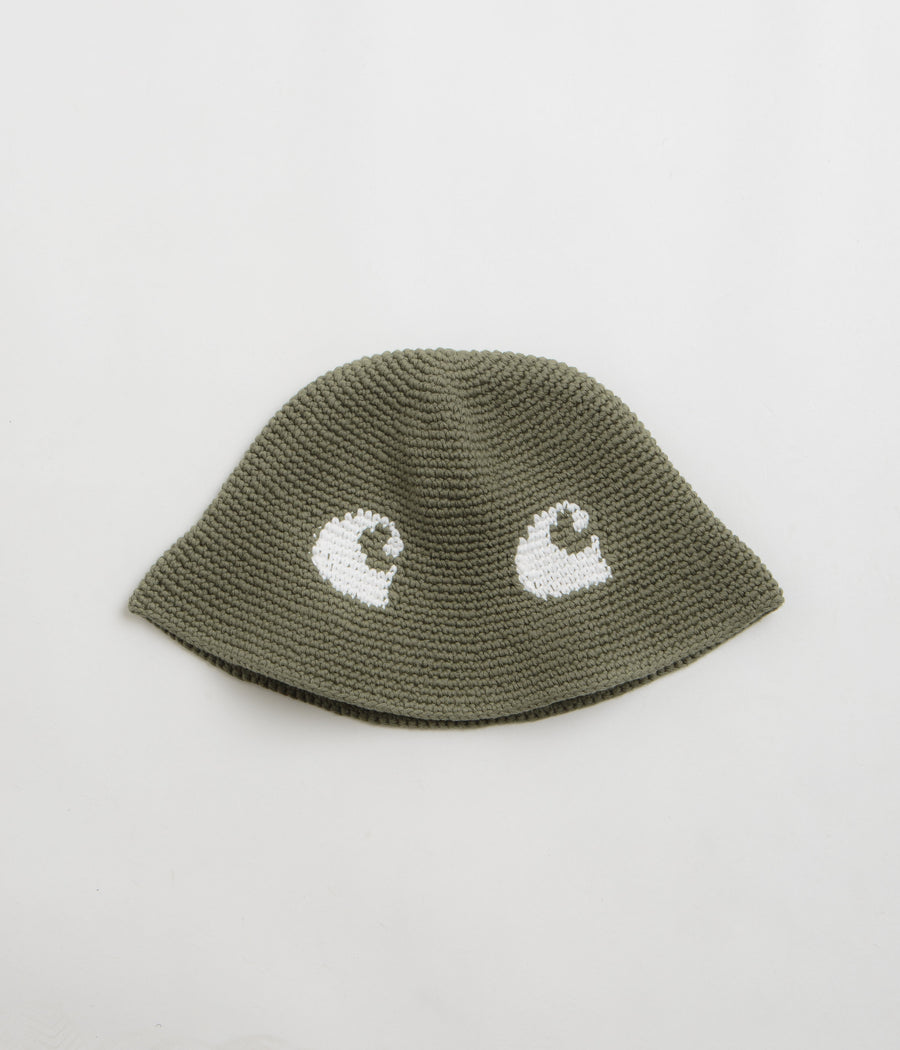 Carhartt Cane Bucket Hat in Dollar Green and White