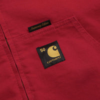 Carhartt Canvas OG Active Jacket in Black and USA Red thumbnail