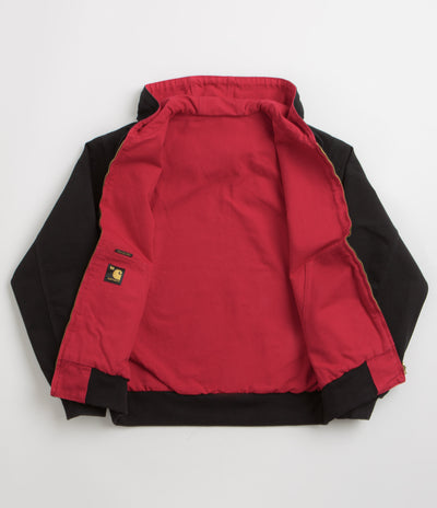 Carhartt Canvas OG Active Jacket in Black and USA Red