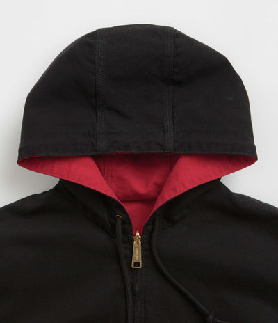 Carhartt Canvas OG Active Jacket in Black and USA Red
