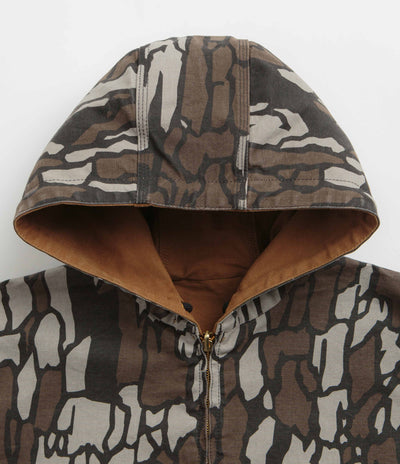 Carhartt Canvas OG Active Jacket in Hamilton Brown and Camo Trebark