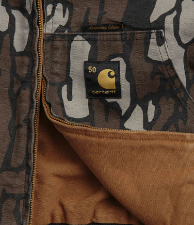 Carhartt Canvas OG Active Jacket in Hamilton Brown and Camo Trebark