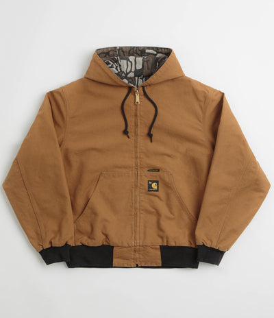 Carhartt Canvas OG Active Jacket in Hamilton Brown and Camo Trebark