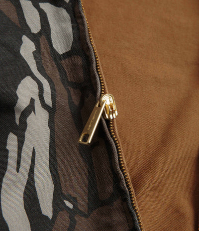 Carhartt Canvas OG Active Jacket in Hamilton Brown and Camo Trebark
