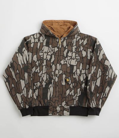 Carhartt Canvas OG Active Jacket in Hamilton Brown and Camo Trebark