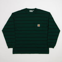 Carhartt Cardona Pocket Long Sleeve T-Shirt - Cardona Stripe / Natural / Dark Scarab thumbnail
