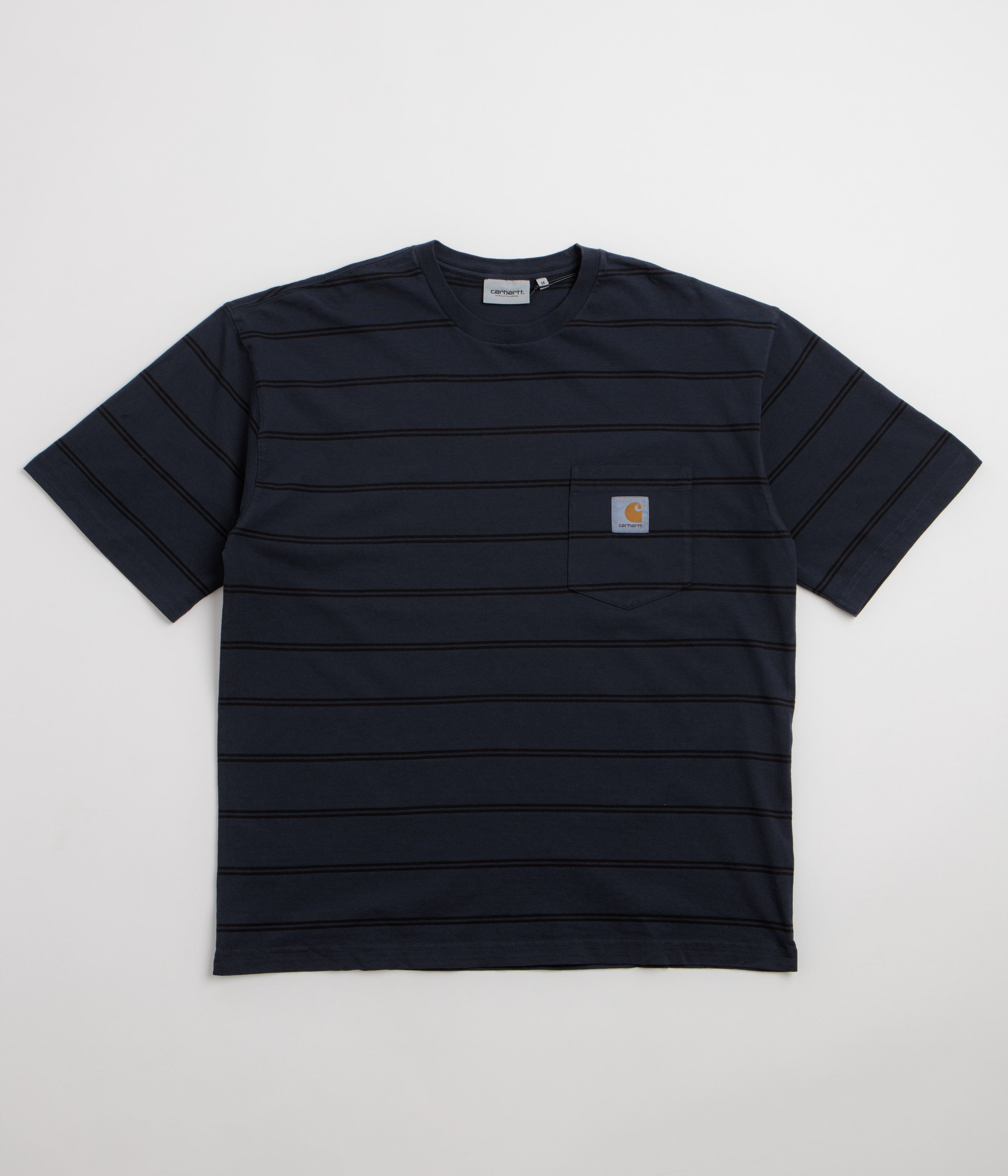 Carhartt Cardona Pocket T-Shirt - Cardona Stripe / Natural / Dark Navy
