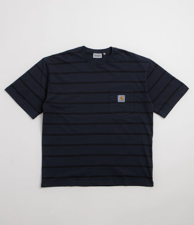 Carhartt Cardona Pocket T-Shirt - Cardona Stripe / Natural / Dark Navy