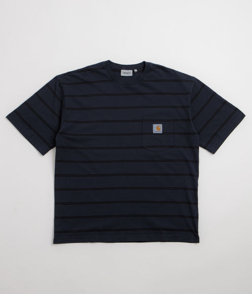Carhartt Cardona Pocket T-Shirt - Cardona Stripe / Natural / Dark Navy
