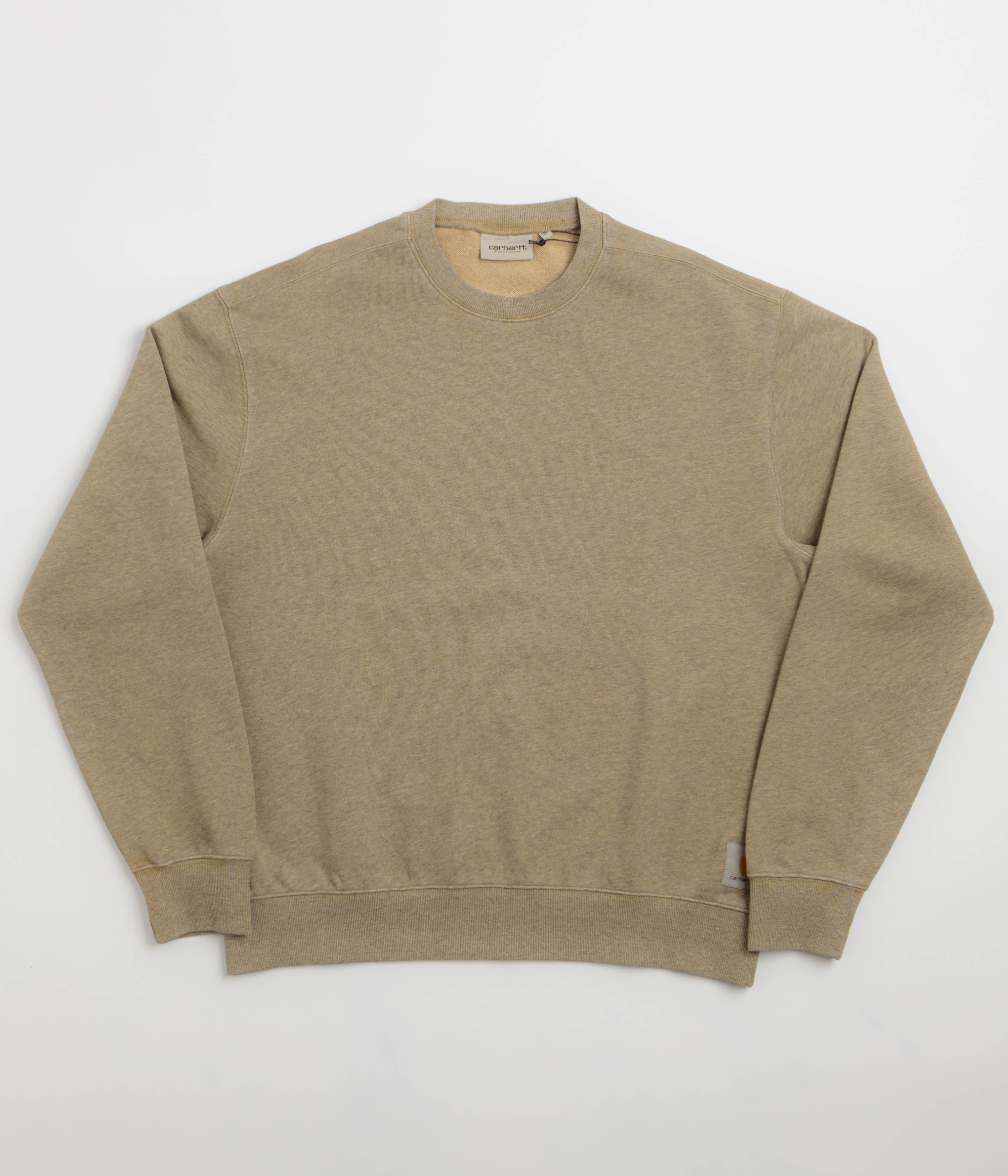 Carhartt Caspian Crewneck Sweatshirt in Dusty Hamilton Brown Heather