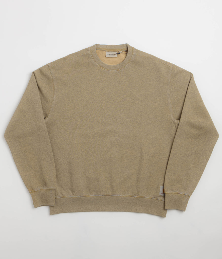 Carhartt Caspian Crewneck Sweatshirt in Dusty Hamilton Brown Heather