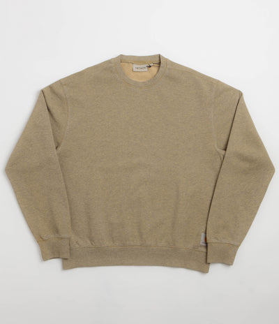 Carhartt Caspian Crewneck Sweatshirt in Dusty Hamilton Brown Heather