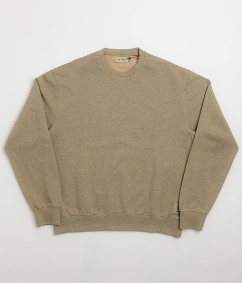 Carhartt Caspian Crewneck Sweatshirt - Dusty Hamilton Brown Heather
