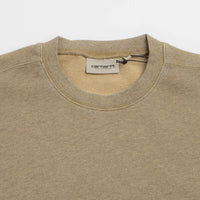 Carhartt Caspian Crewneck Sweatshirt in Dusty Hamilton Brown Heather thumbnail