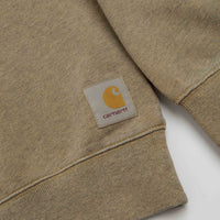 Carhartt Caspian Crewneck Sweatshirt in Dusty Hamilton Brown Heather thumbnail