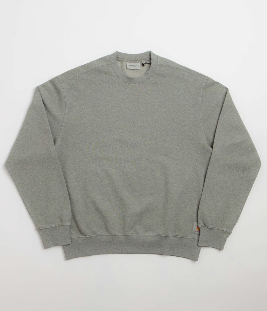 Carhartt Caspian Crewneck Sweatshirt in Shady Green Heather