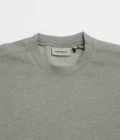 Carhartt Caspian Crewneck Sweatshirt in Shady Green Heather