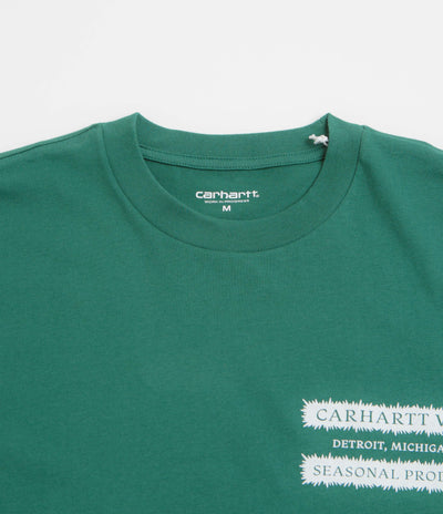 Carhartt Catalogue T-Shirt in Rainforest and White