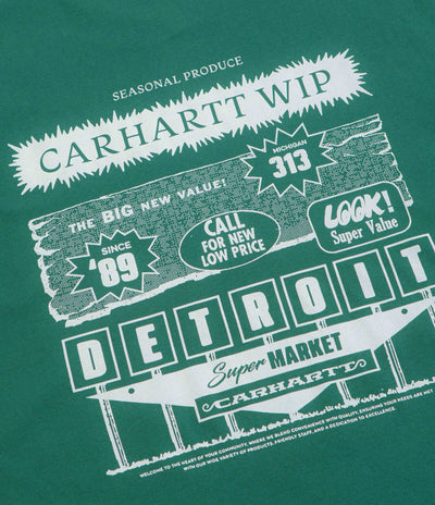 Carhartt Catalogue T-Shirt in Rainforest and White
