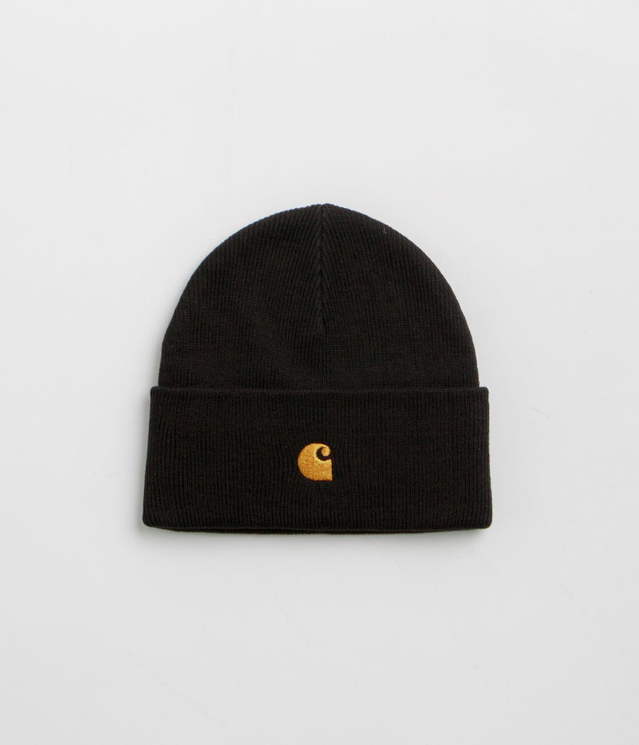 Carhartt Chase Beanie in Black and Gold