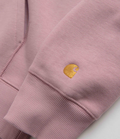 Carhartt Chase Hoodie in Glassy Pink and Gold