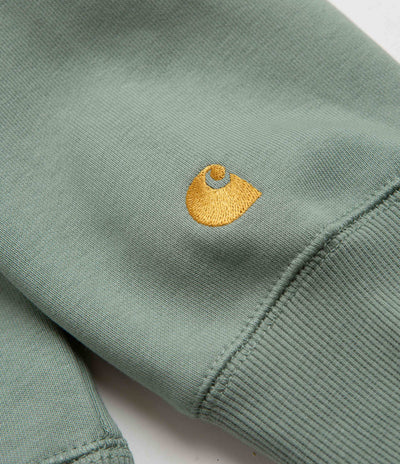 Carhartt Chase Hoodie - Glassy Teal / Gold