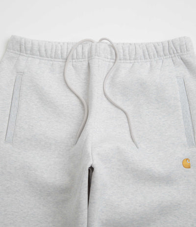 Carhartt Chase Sweatpants in Ash Heather and Gold