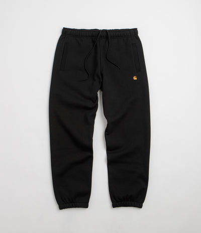 Carhartt Chase Sweatpants in Black and Black / Gold