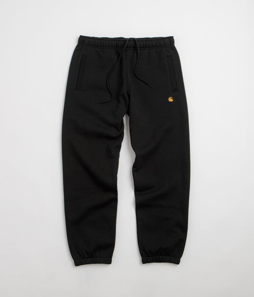 Carhartt Chase Sweatpants - Black / Black / Gold