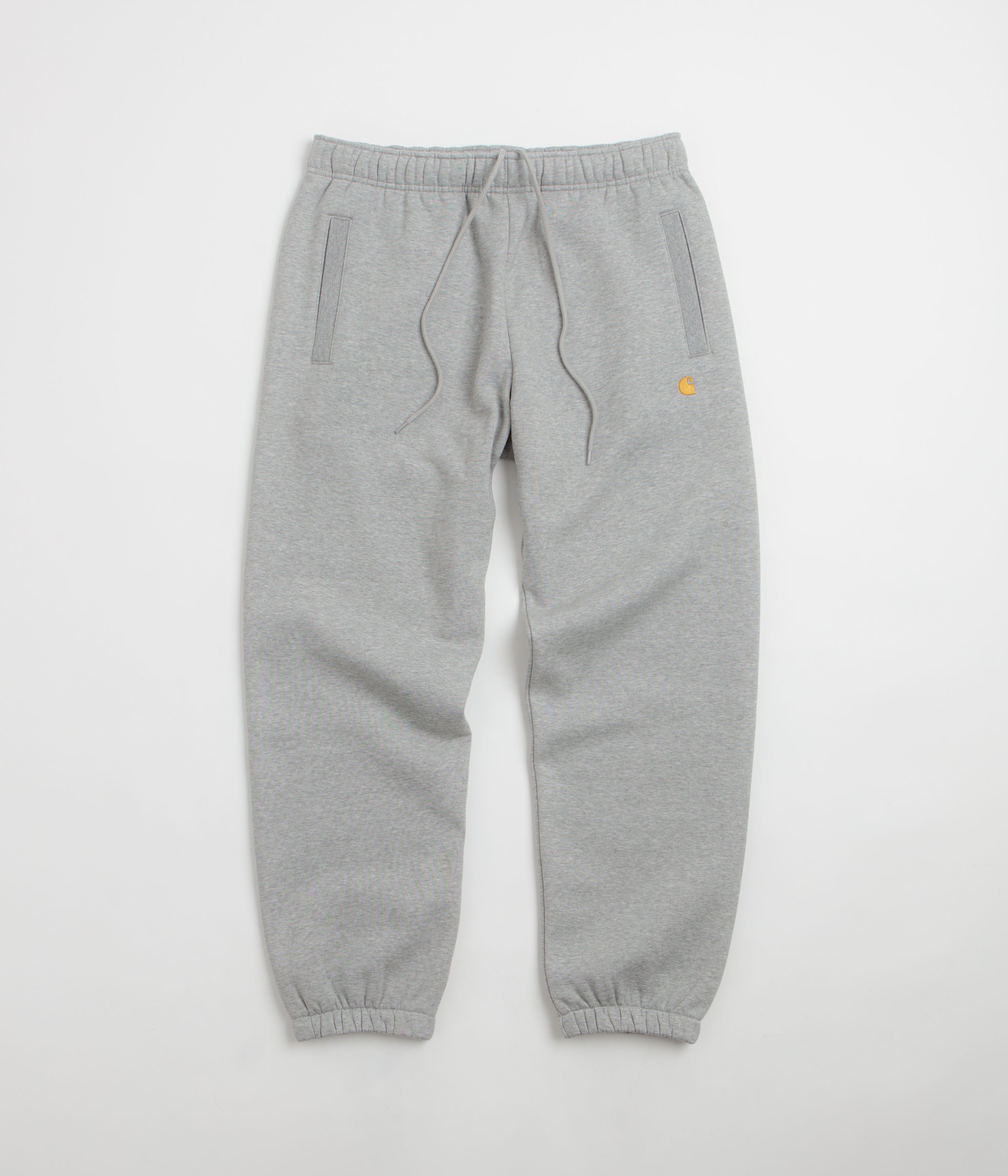 Carhartt Chase Sweatpants - Grey Heather / Gold / Grey